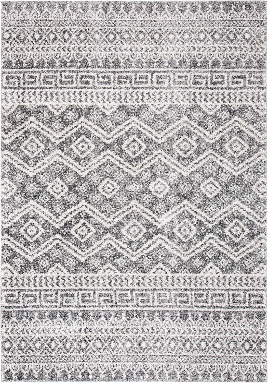 image:imageSAFAVIEH Tunisia Collection Area Rug 53 x 77 Black amp Ivory Moroccan Tribal Design NonShedding amp Easy Care Ideal for High Traffic Areas in Living Room Bedroom TUN737ZBlackIvory