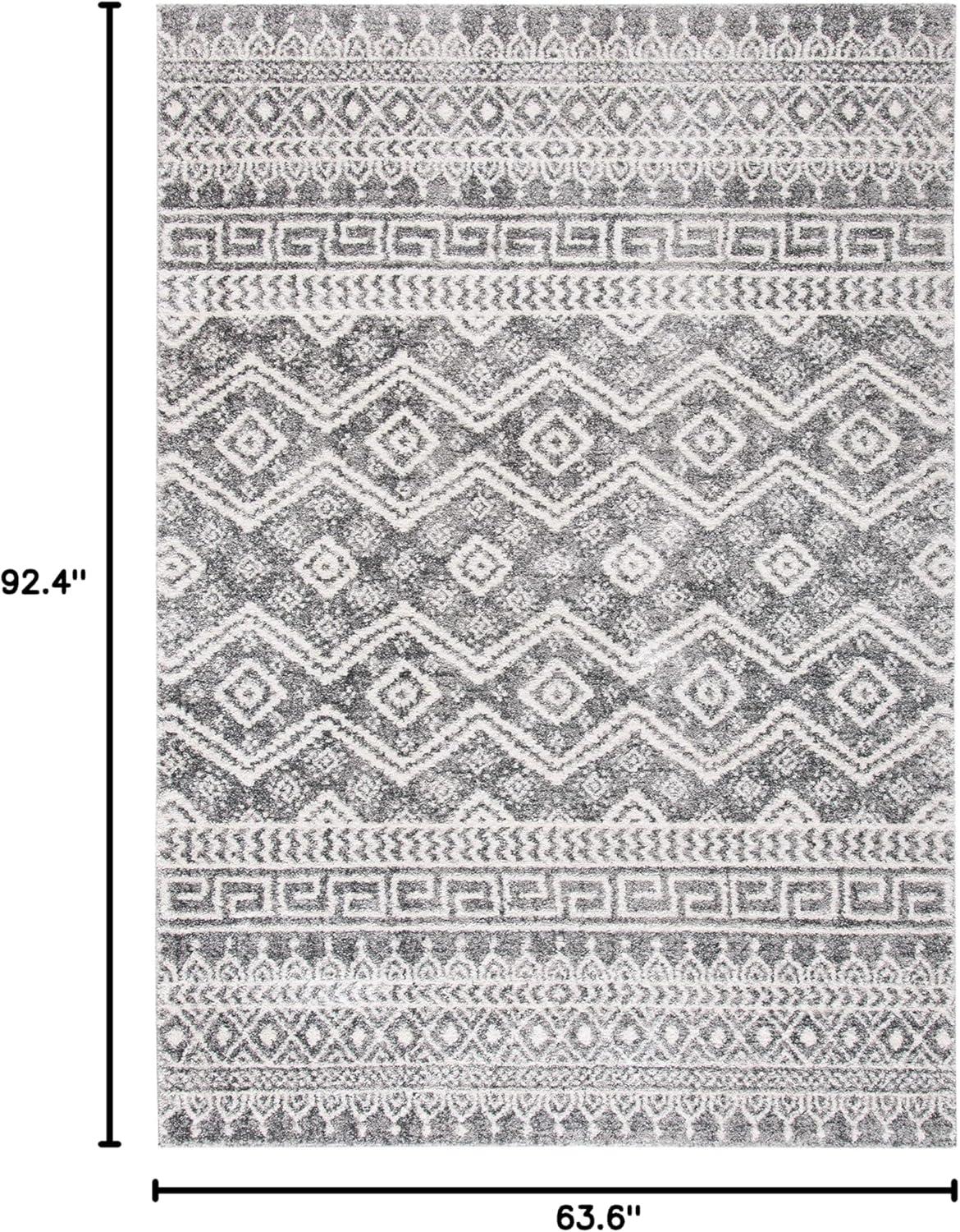 image:imageSAFAVIEH Tunisia Collection Area Rug 53 x 77 Black amp Ivory Moroccan Tribal Design NonShedding amp Easy Care Ideal for High Traffic Areas in Living Room Bedroom TUN737ZBlackIvory