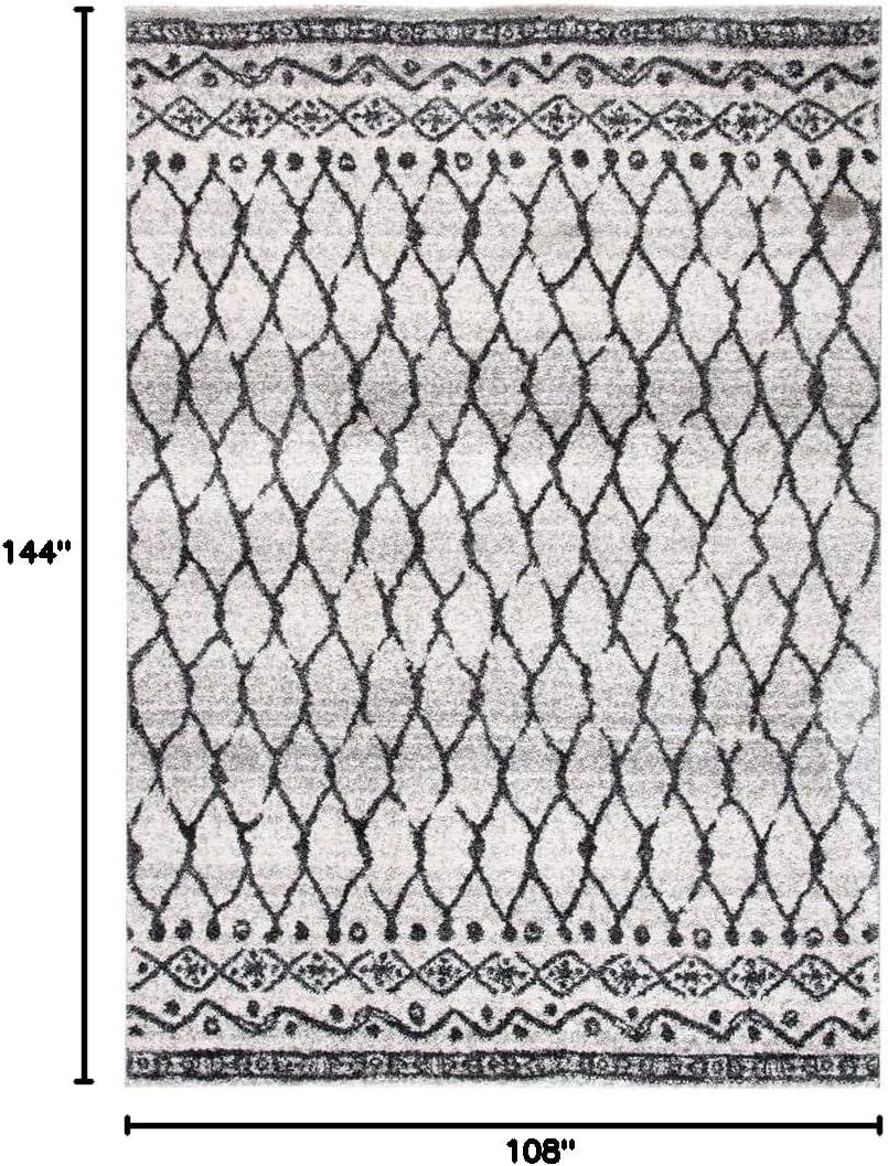 image:imageSAFAVIEH Tunisia Collection Area Rug 53 x 77 Ivory amp Black Moroccan Tribal Design NonShedding amp Easy Care Ideal for High Traffic Areas in Living Room Bedroom TUN760AIvoryBlack