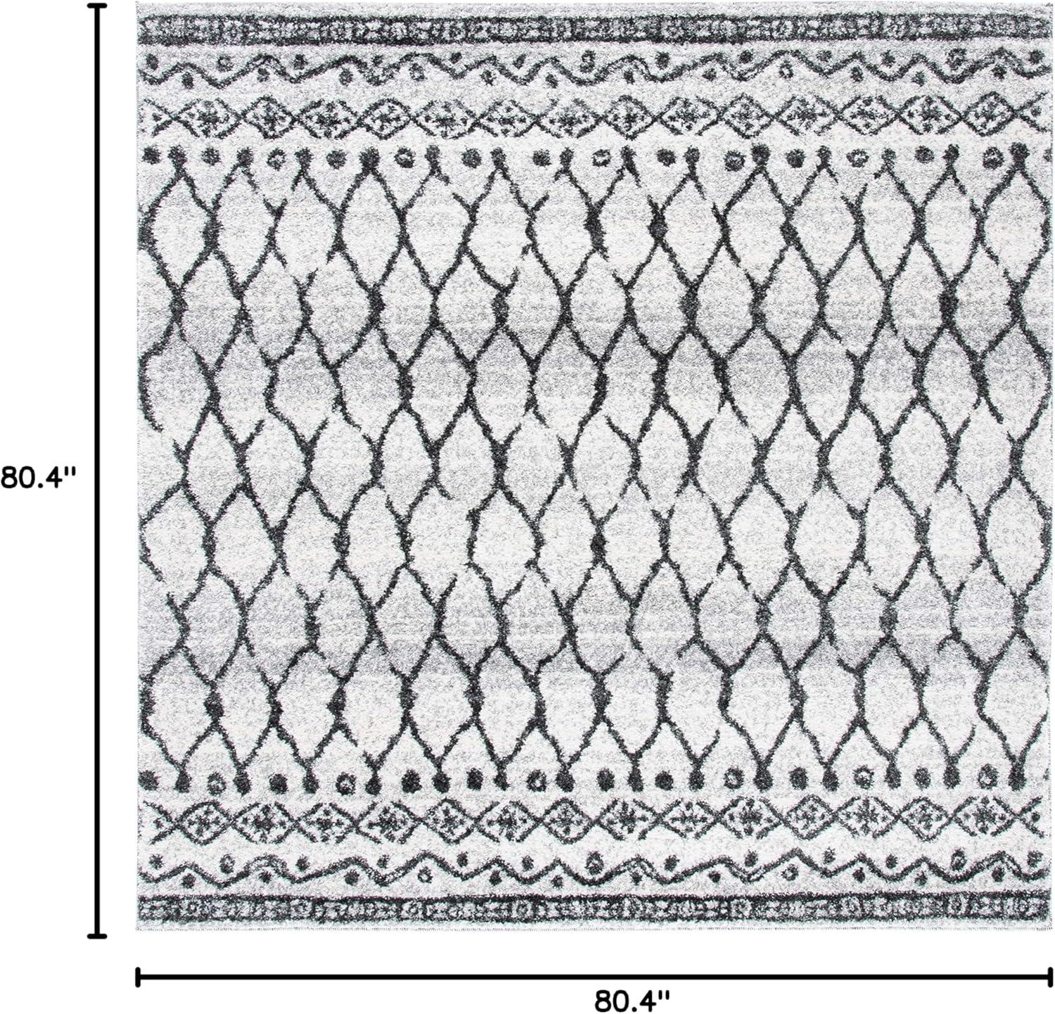 image:imageSAFAVIEH Tunisia Collection Area Rug 53 x 77 Ivory amp Black Moroccan Tribal Design NonShedding amp Easy Care Ideal for High Traffic Areas in Living Room Bedroom TUN760AIvoryBlack