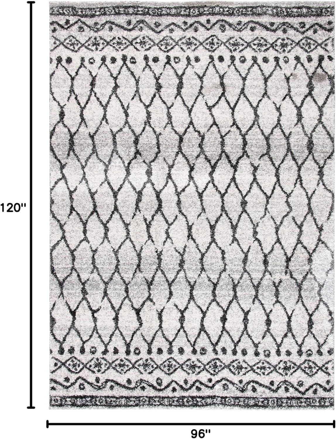 image:imageSAFAVIEH Tunisia Collection Area Rug 53 x 77 Ivory amp Black Moroccan Tribal Design NonShedding amp Easy Care Ideal for High Traffic Areas in Living Room Bedroom TUN760AIvoryBlack