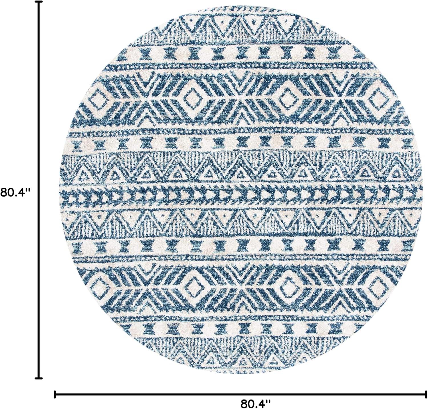 image:imageSAFAVIEH Tunisia Collection Area Rug 53 x 77 Navy amp Ivory Moroccan Tribal Design NonShedding amp Easy Care Ideal for High Traffic Areas in Living Room Bedroom TUN739NNavyIvory