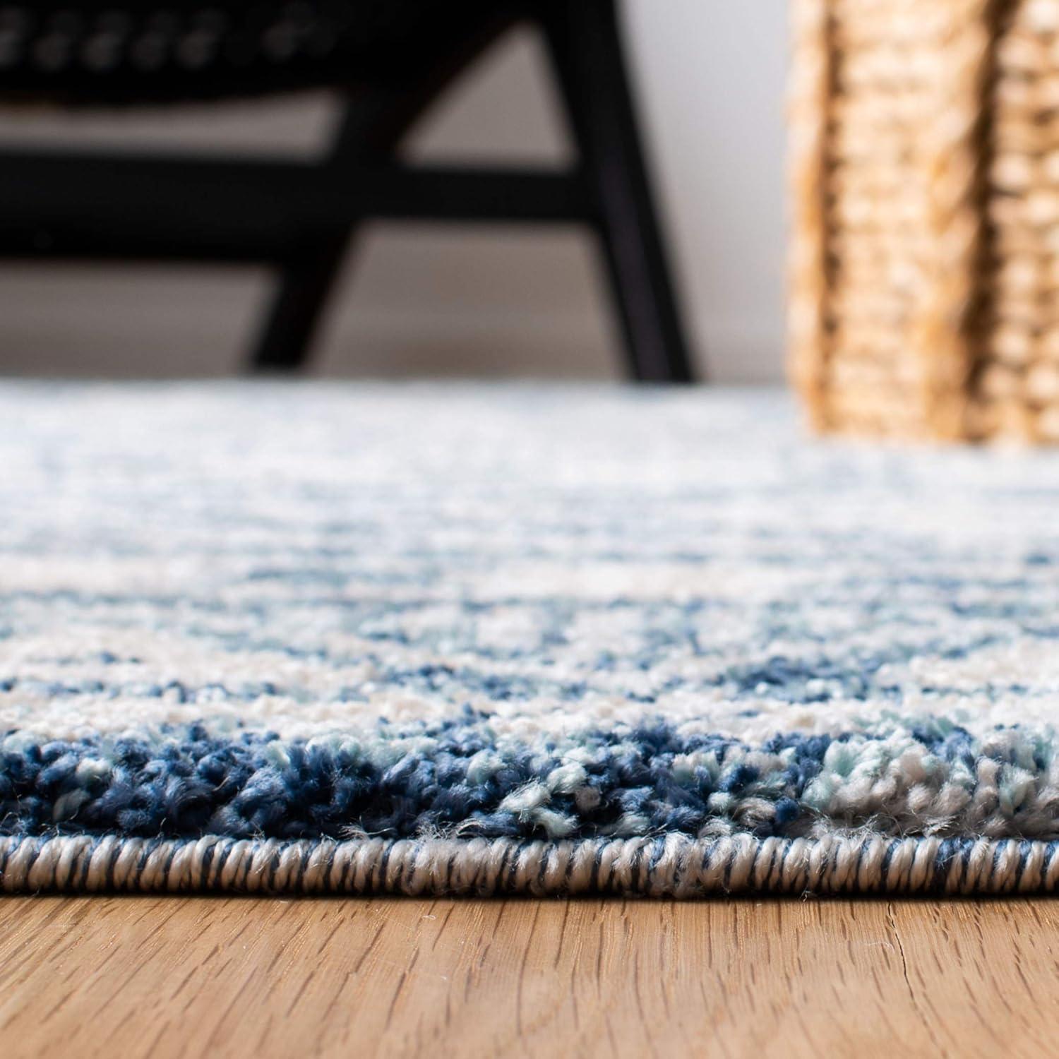 image:imageSAFAVIEH Tunisia Collection Area Rug 53 x 77 Navy amp Ivory Moroccan Tribal Design NonShedding amp Easy Care Ideal for High Traffic Areas in Living Room Bedroom TUN739NNavyIvory
