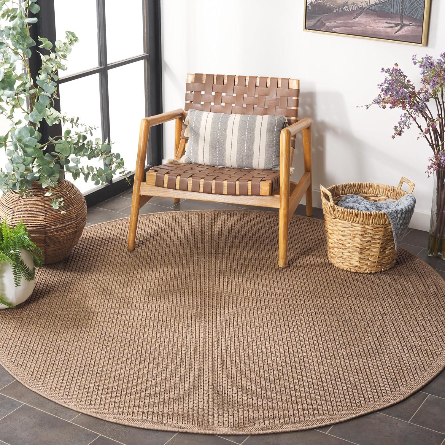 image:imageSAFAVIEH Washable Rug Outdoor Atrium Sisal Collection 5 x 76 Beige NonShedding amp Easy to Clean Ideal for Patio Backyard Mudroom ATM102BBeige