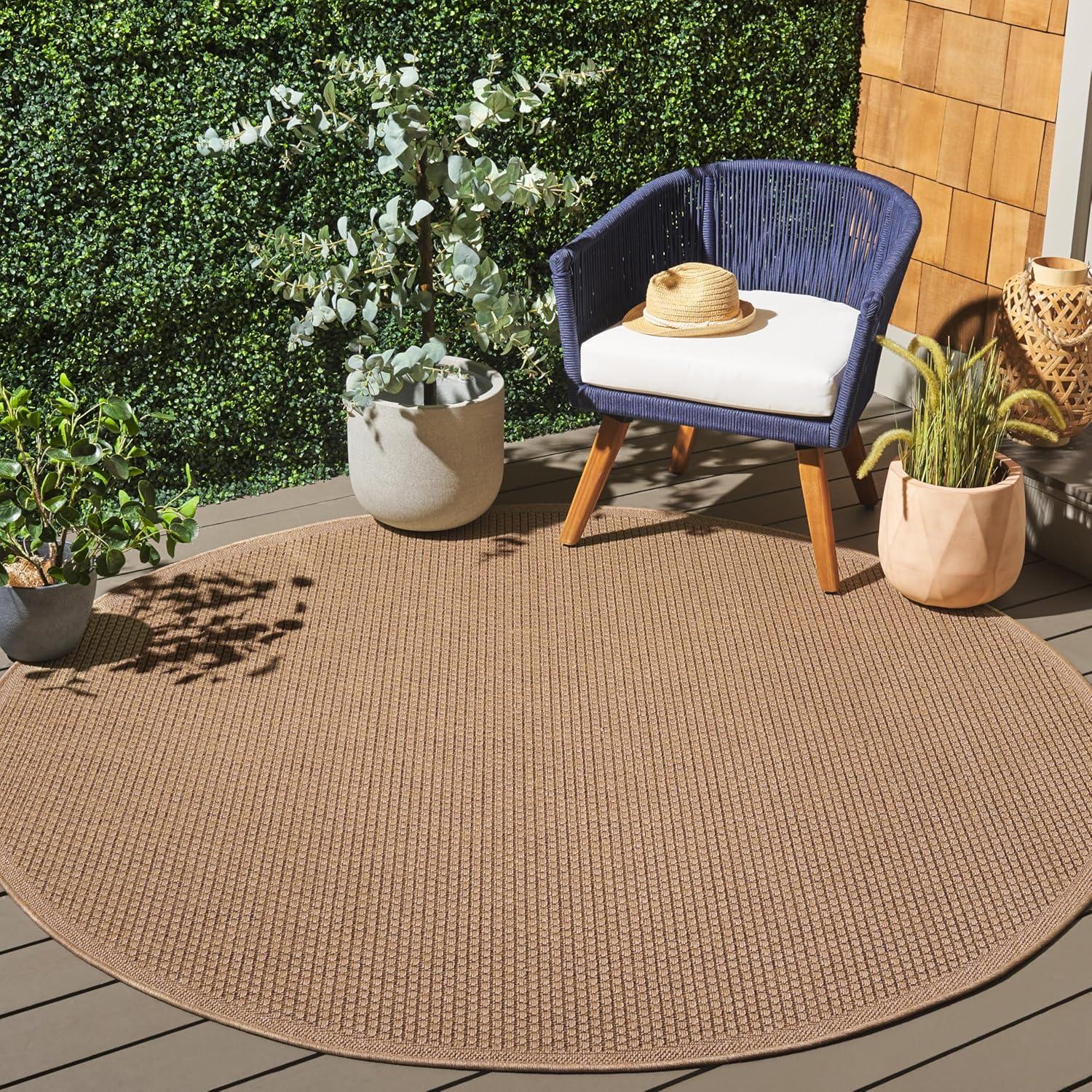 image:imageSAFAVIEH Washable Rug Outdoor Atrium Sisal Collection 5 x 76 Beige NonShedding amp Easy to Clean Ideal for Patio Backyard Mudroom ATM102BBeige