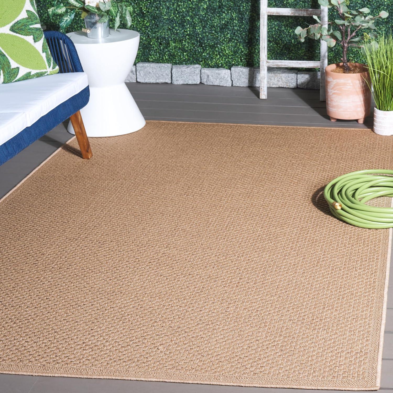 image:imageSAFAVIEH Washable Rug Outdoor Atrium Sisal Collection 53 x 76 Beige NonShedding amp Easy to Clean Ideal for Patio Backyard Mudroom ATM100BBeige