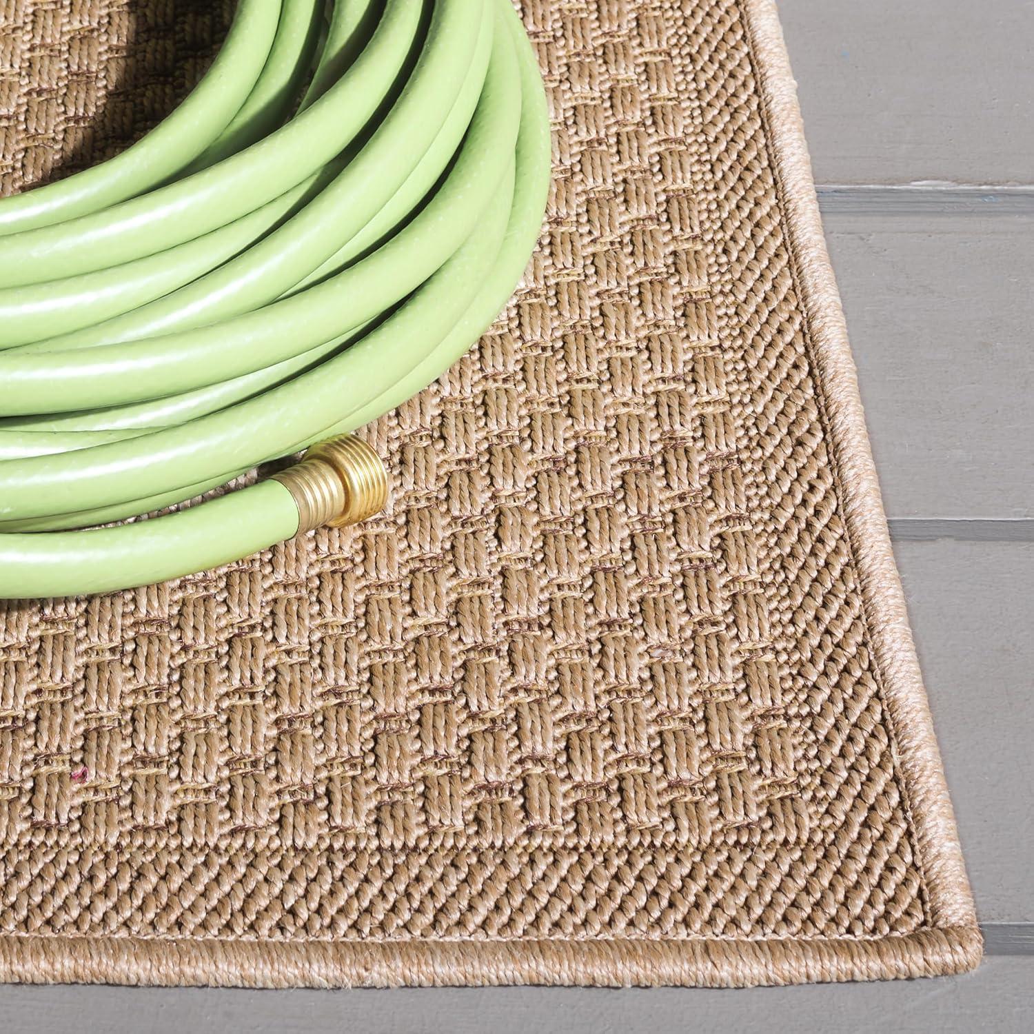 image:imageSAFAVIEH Washable Rug Outdoor Atrium Sisal Collection 53 x 76 Beige NonShedding amp Easy to Clean Ideal for Patio Backyard Mudroom ATM100BBeige