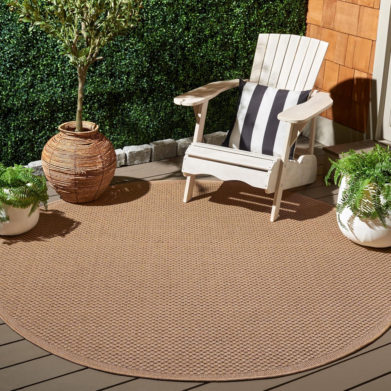 image:imageSAFAVIEH Washable Rug Outdoor Atrium Sisal Collection 53 x 76 Beige NonShedding amp Easy to Clean Ideal for Patio Backyard Mudroom ATM100BBeige