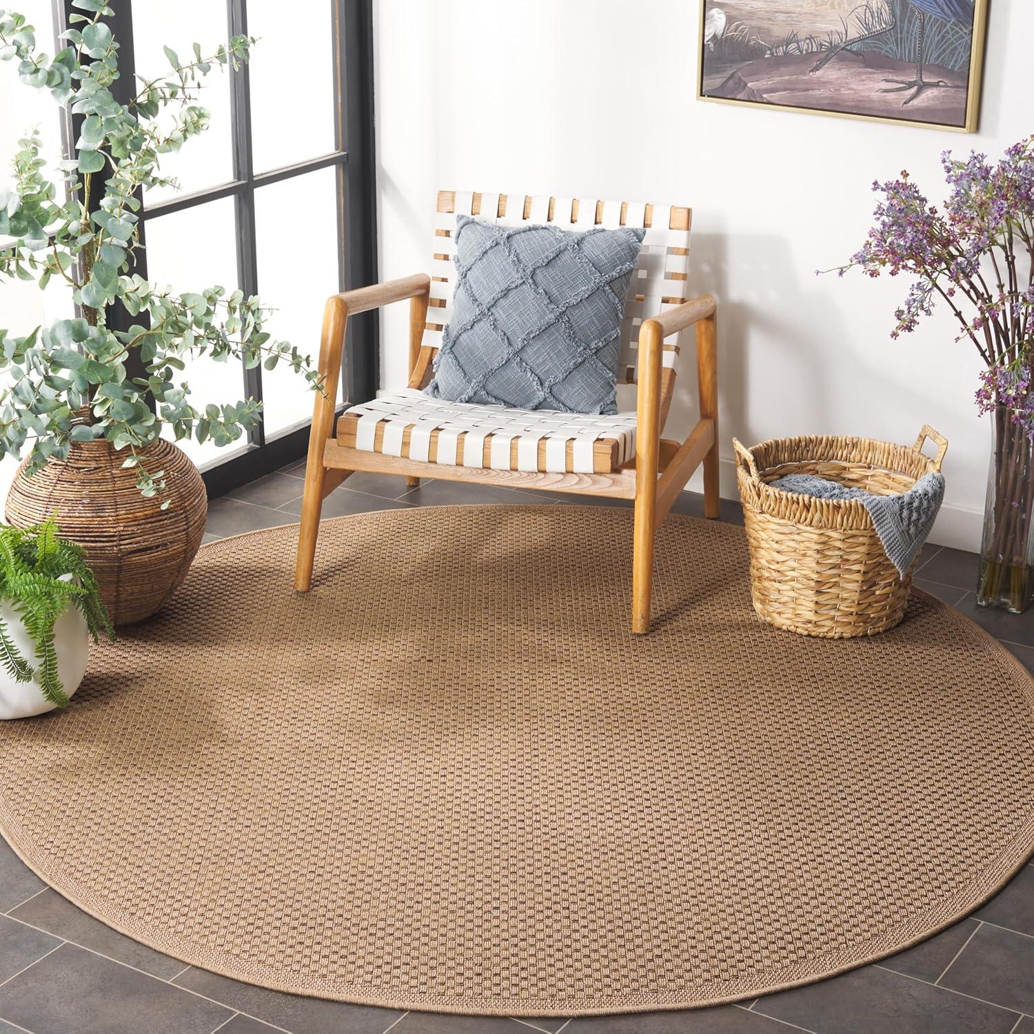 image:imageSAFAVIEH Washable Rug Outdoor Atrium Sisal Collection 53 x 76 Beige NonShedding amp Easy to Clean Ideal for Patio Backyard Mudroom ATM100BBeige