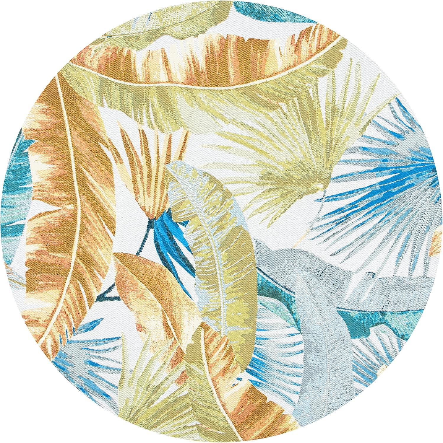 image:imageSAFAVIEH Washable Rug Outdoor Barbados Collection 53 x 76 Gold amp Green NonShedding amp Easy to Clean Ideal for Patio Backyard Mudroom BAR520CGoldGreen