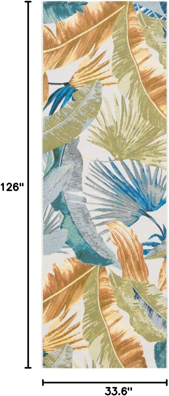 image:imageSAFAVIEH Washable Rug Outdoor Barbados Collection 53 x 76 Gold amp Green NonShedding amp Easy to Clean Ideal for Patio Backyard Mudroom BAR520CGoldGreen