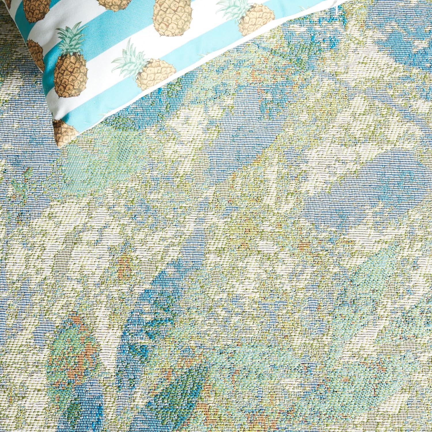 image:imageSAFAVIEH Washable Rug Outdoor Barbados Collection 91 x 125 Blue amp Ivory NonShedding amp Easy to Clean Ideal for Patio Backyard Mudroom BAR594MBlueIvory