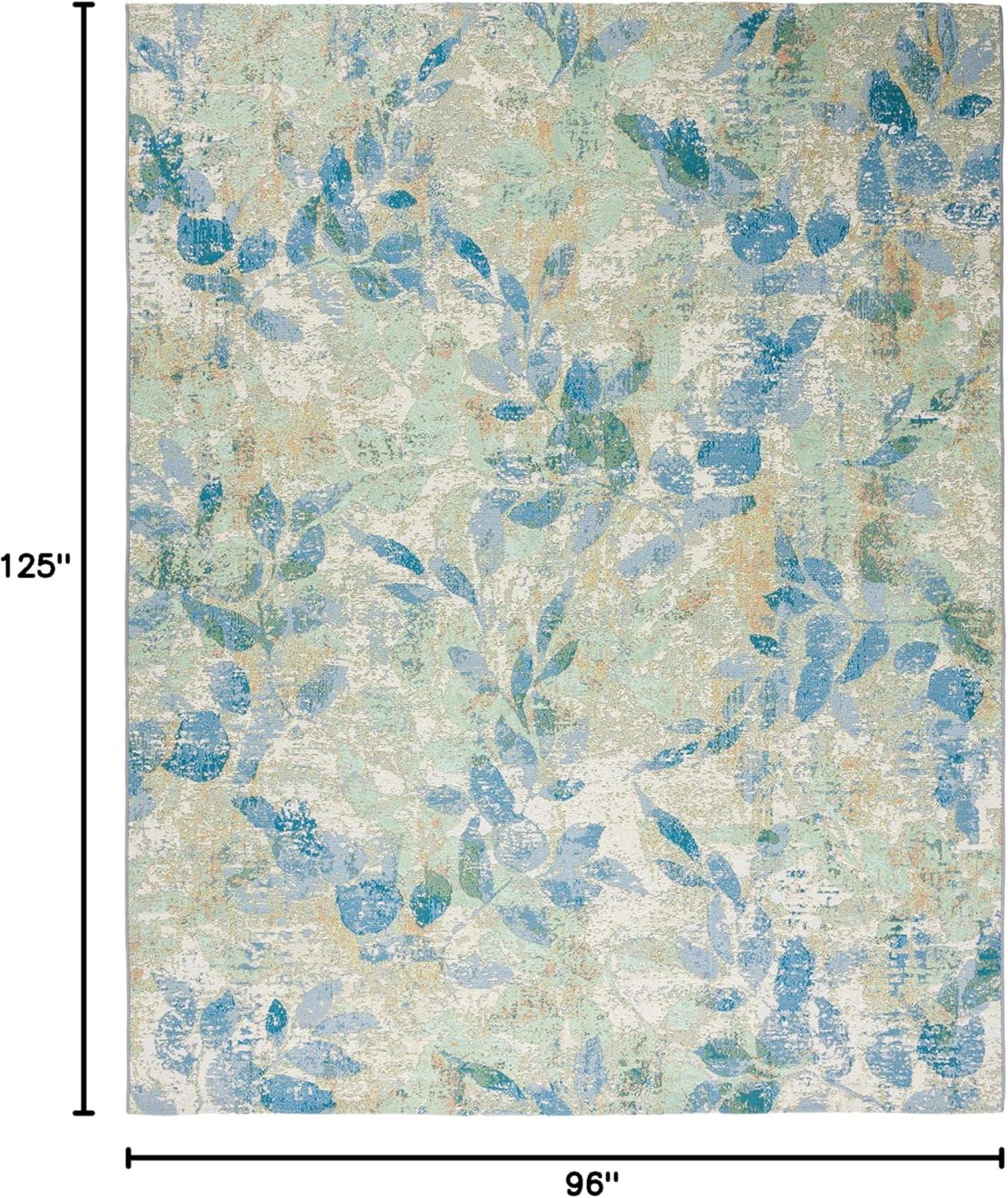 image:imageSAFAVIEH Washable Rug Outdoor Barbados Collection 91 x 125 Blue amp Ivory NonShedding amp Easy to Clean Ideal for Patio Backyard Mudroom BAR594MBlueIvory