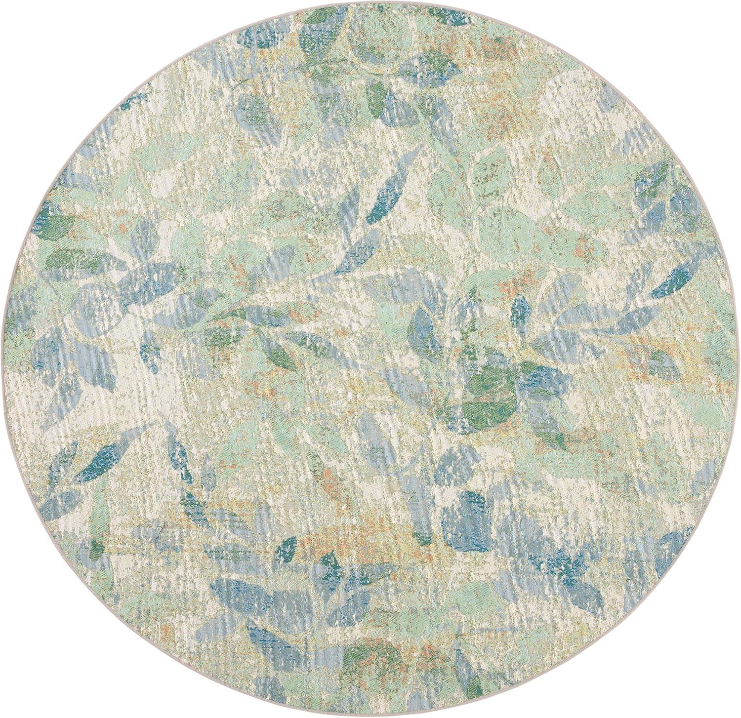 image:imageSAFAVIEH Washable Rug Outdoor Barbados Collection 91 x 125 Blue amp Ivory NonShedding amp Easy to Clean Ideal for Patio Backyard Mudroom BAR594MBlueIvory