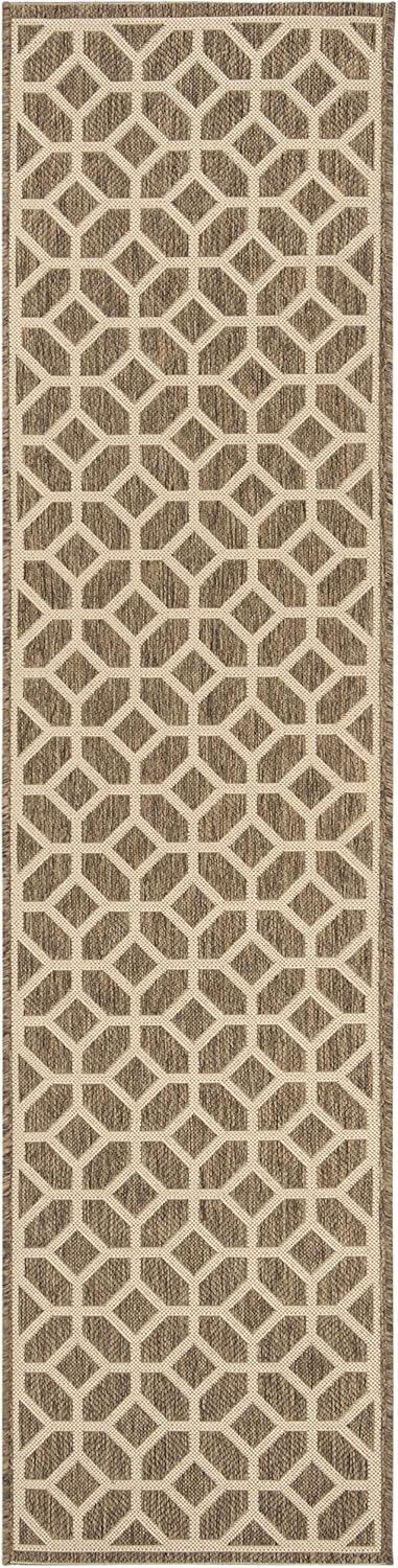 image:imageSAFAVIEH Washable Rug Outdoor Beach House Collection 8 x 10 Beige amp Cream NonShedding amp Easy to Clean Ideal for Patio Backyard Mudroom BHS127DBeigeCream