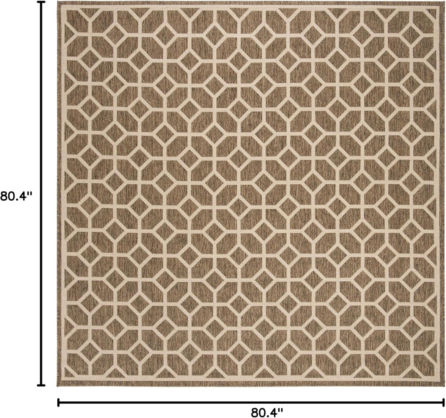image:imageSAFAVIEH Washable Rug Outdoor Beach House Collection 8 x 10 Beige amp Cream NonShedding amp Easy to Clean Ideal for Patio Backyard Mudroom BHS127DBeigeCream