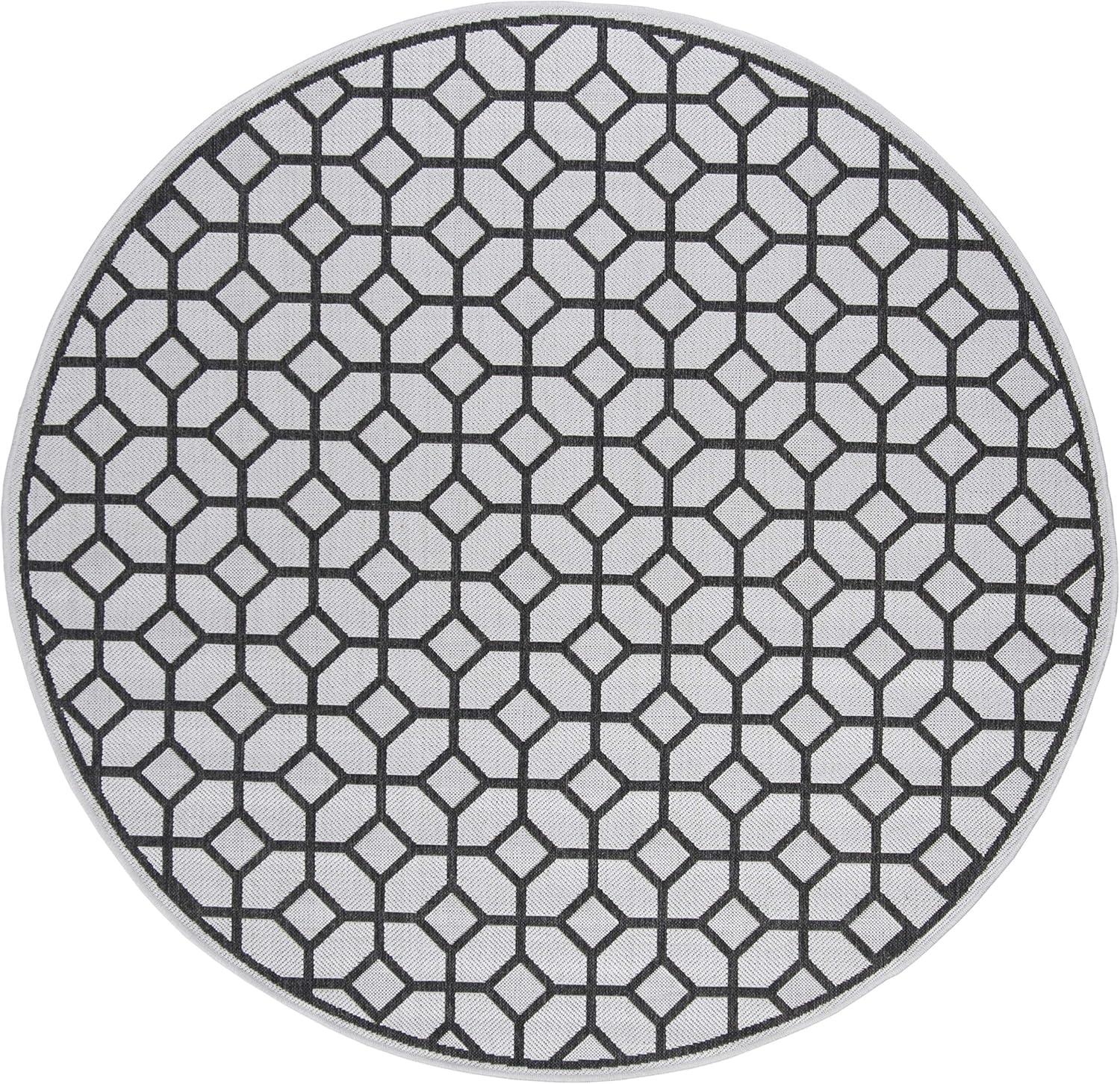 image:imageSAFAVIEH Washable Rug Outdoor Beach House Collection 8 x 10 Beige amp Cream NonShedding amp Easy to Clean Ideal for Patio Backyard Mudroom BHS127DLight GreyCharcoal