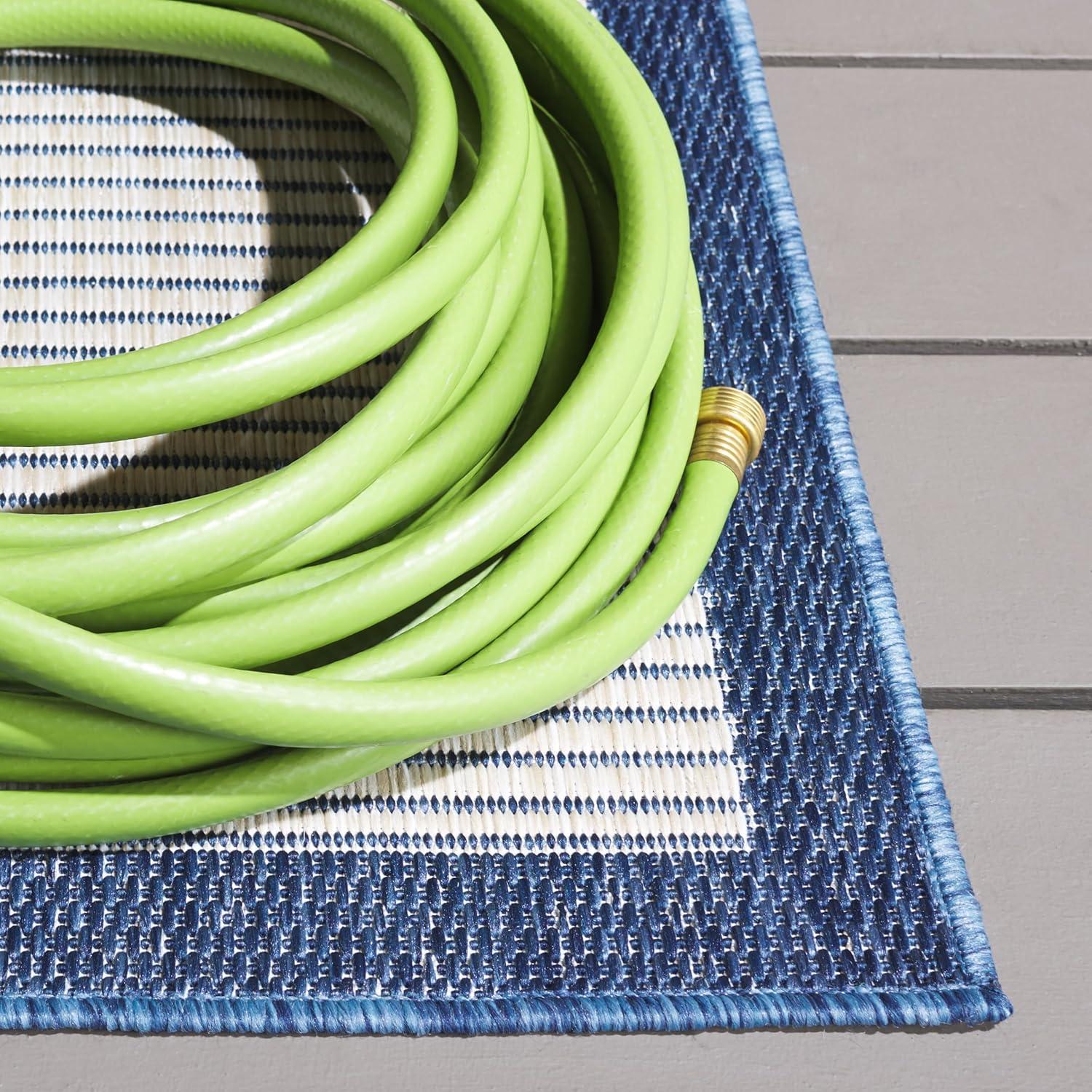 image:imageSAFAVIEH Washable Rug Outdoor Beach House Collection 8 x 10 Blue amp Ivory NonShedding amp Easy to Clean Ideal for Patio Backyard Mudroom BHS286MBlueIvory