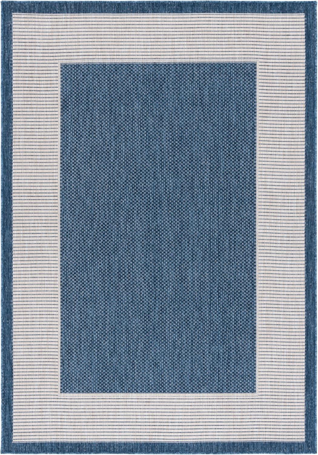 image:imageSAFAVIEH Washable Rug Outdoor Beach House Collection 8 x 10 Blue amp Ivory NonShedding amp Easy to Clean Ideal for Patio Backyard Mudroom BHS286MBlueIvory