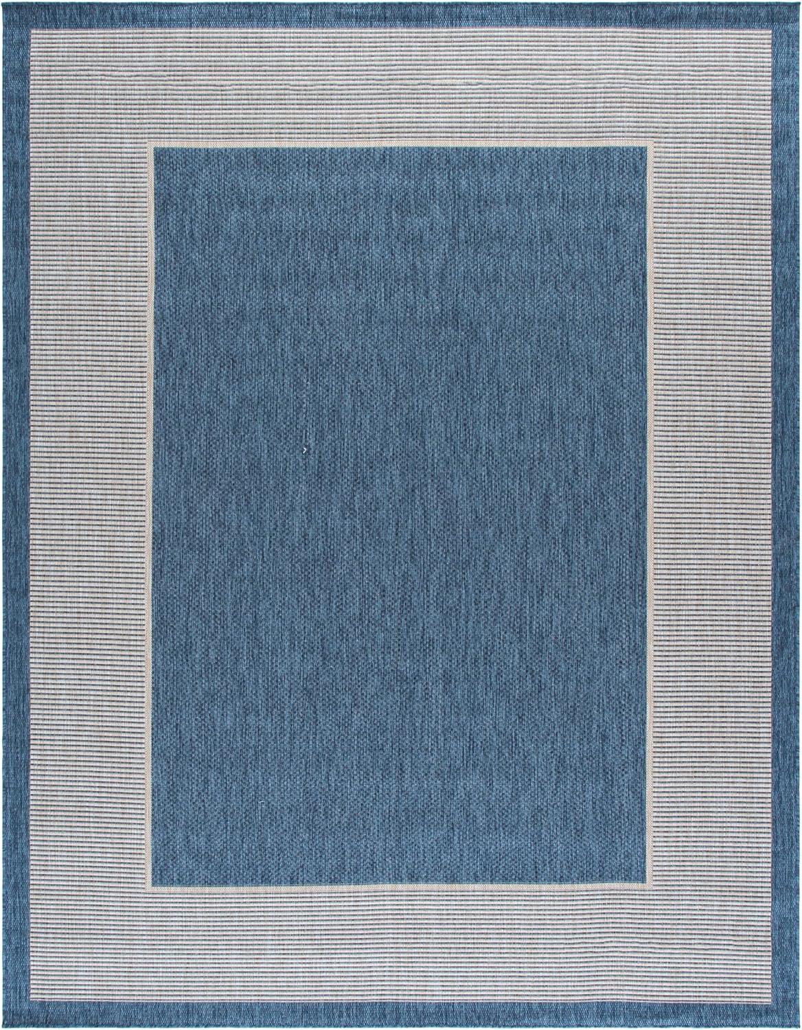 image:imageSAFAVIEH Washable Rug Outdoor Beach House Collection 8 x 10 Blue amp Ivory NonShedding amp Easy to Clean Ideal for Patio Backyard Mudroom BHS286MBlueIvory