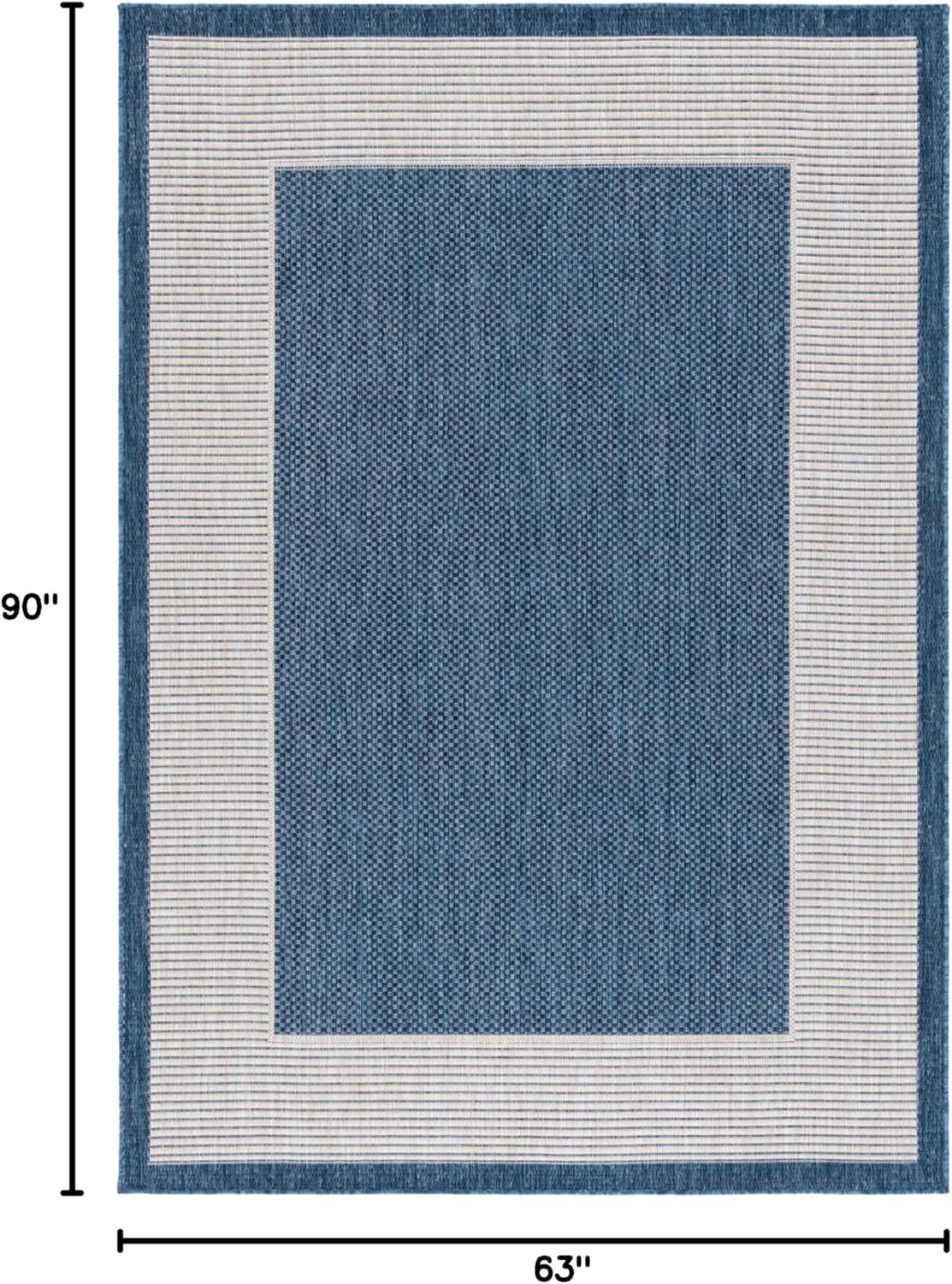 image:imageSAFAVIEH Washable Rug Outdoor Beach House Collection 8 x 10 Blue amp Ivory NonShedding amp Easy to Clean Ideal for Patio Backyard Mudroom BHS286MBlueIvory