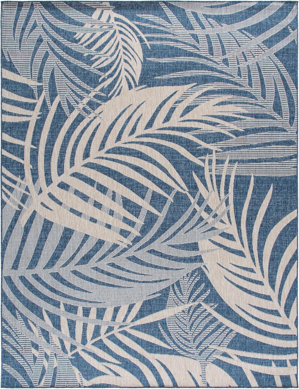 image:imageSAFAVIEH Washable Rug Outdoor Beach House Collection 8 x 10 Blue amp Ivory NonShedding amp Easy to Clean Ideal for Patio Backyard Mudroom BHS294MBlueIvory