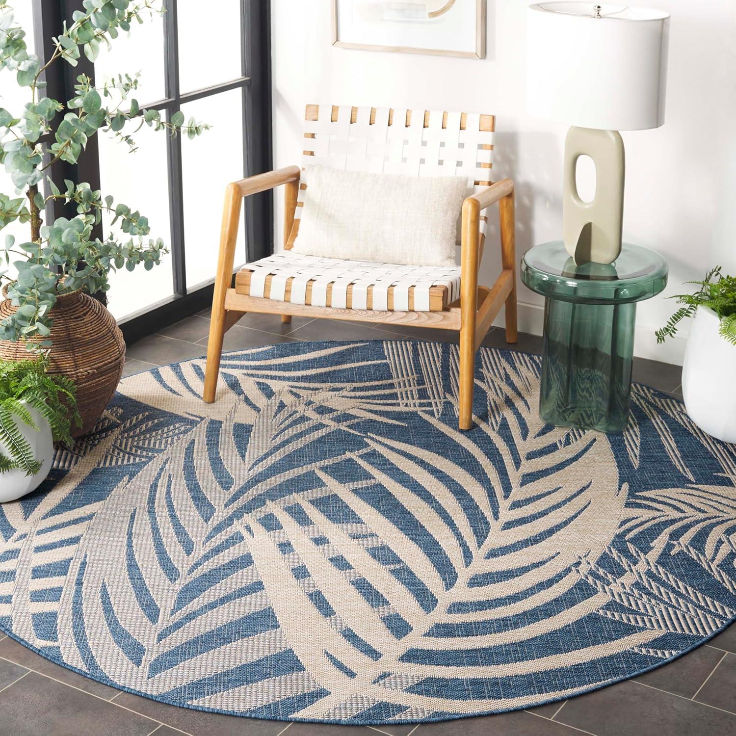image:imageSAFAVIEH Washable Rug Outdoor Beach House Collection 8 x 10 Blue amp Ivory NonShedding amp Easy to Clean Ideal for Patio Backyard Mudroom BHS294MBlueIvory