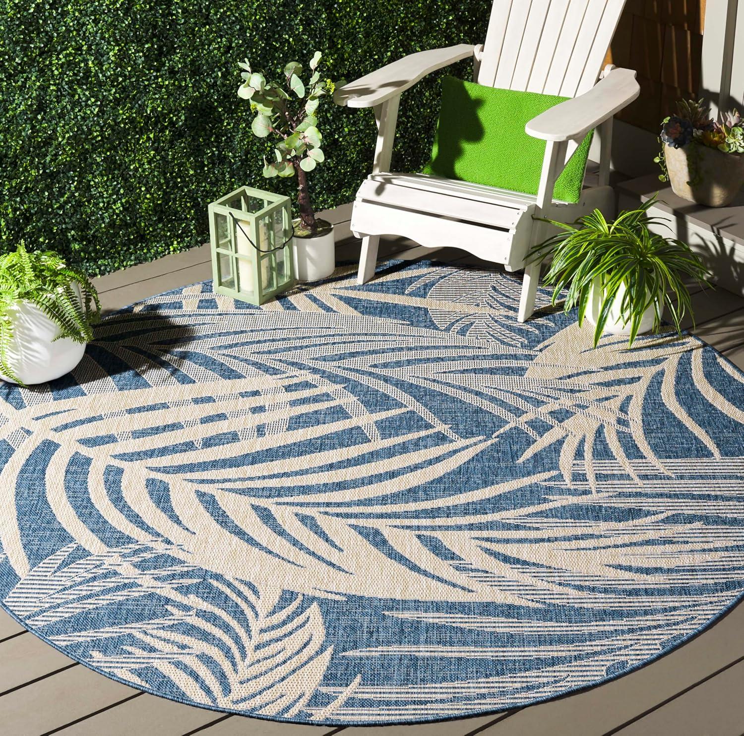 image:imageSAFAVIEH Washable Rug Outdoor Beach House Collection 8 x 10 Blue amp Ivory NonShedding amp Easy to Clean Ideal for Patio Backyard Mudroom BHS294MBlueIvory