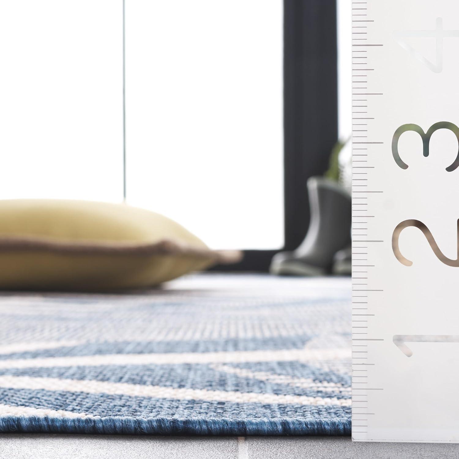 image:imageSAFAVIEH Washable Rug Outdoor Beach House Collection 8 x 10 Blue amp Ivory NonShedding amp Easy to Clean Ideal for Patio Backyard Mudroom BHS294MBlueIvory