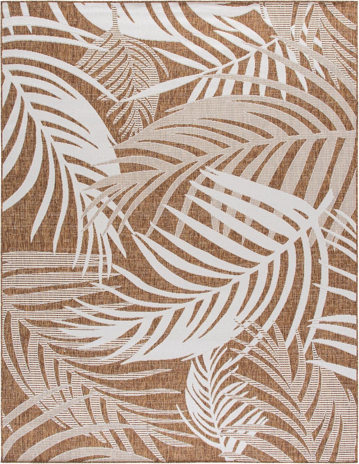 image:imageSAFAVIEH Washable Rug Outdoor Beach House Collection 8 x 10 Blue amp Ivory NonShedding amp Easy to Clean Ideal for Patio Backyard Mudroom BHS294MBrownIvory