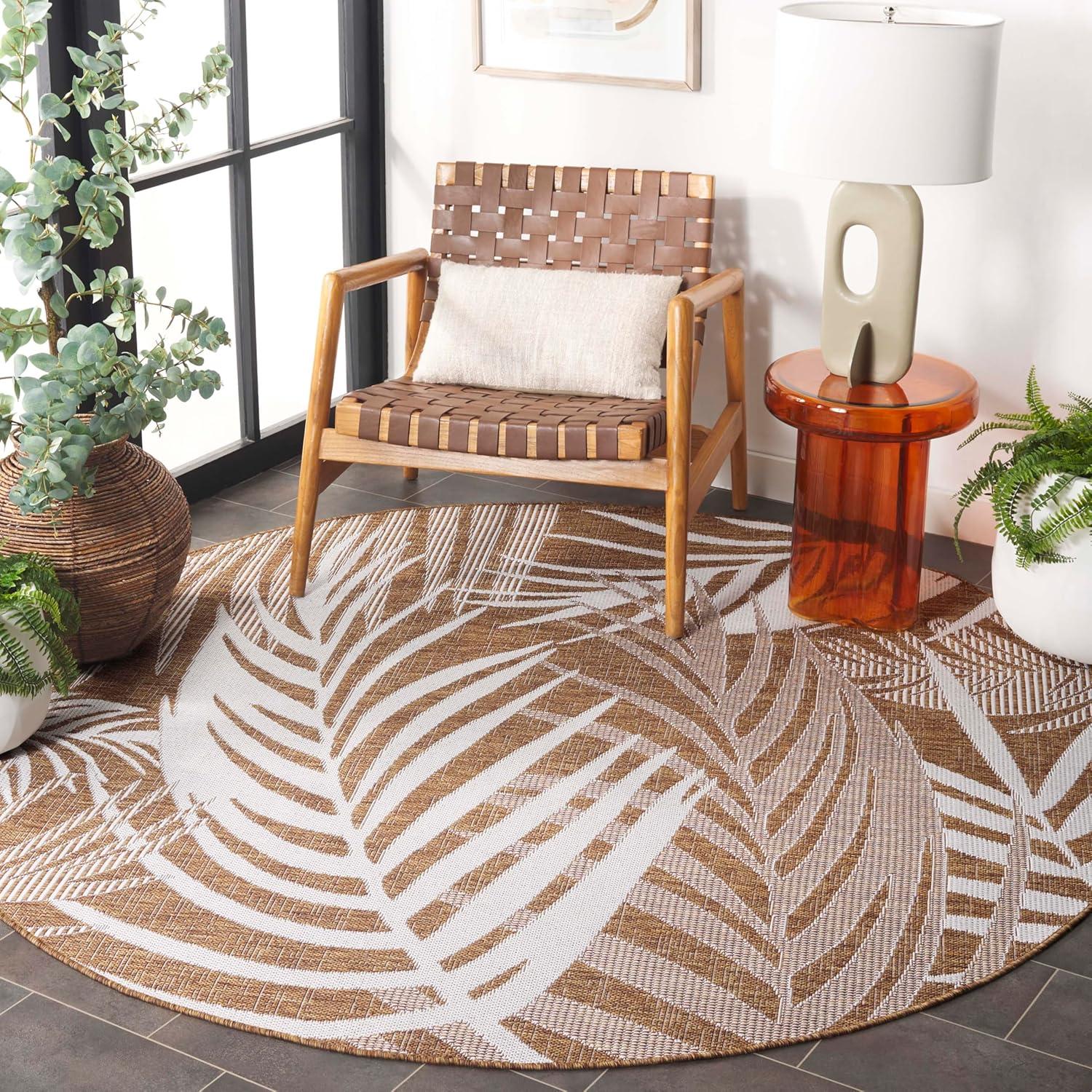 image:imageSAFAVIEH Washable Rug Outdoor Beach House Collection 8 x 10 Blue amp Ivory NonShedding amp Easy to Clean Ideal for Patio Backyard Mudroom BHS294MBrownIvory