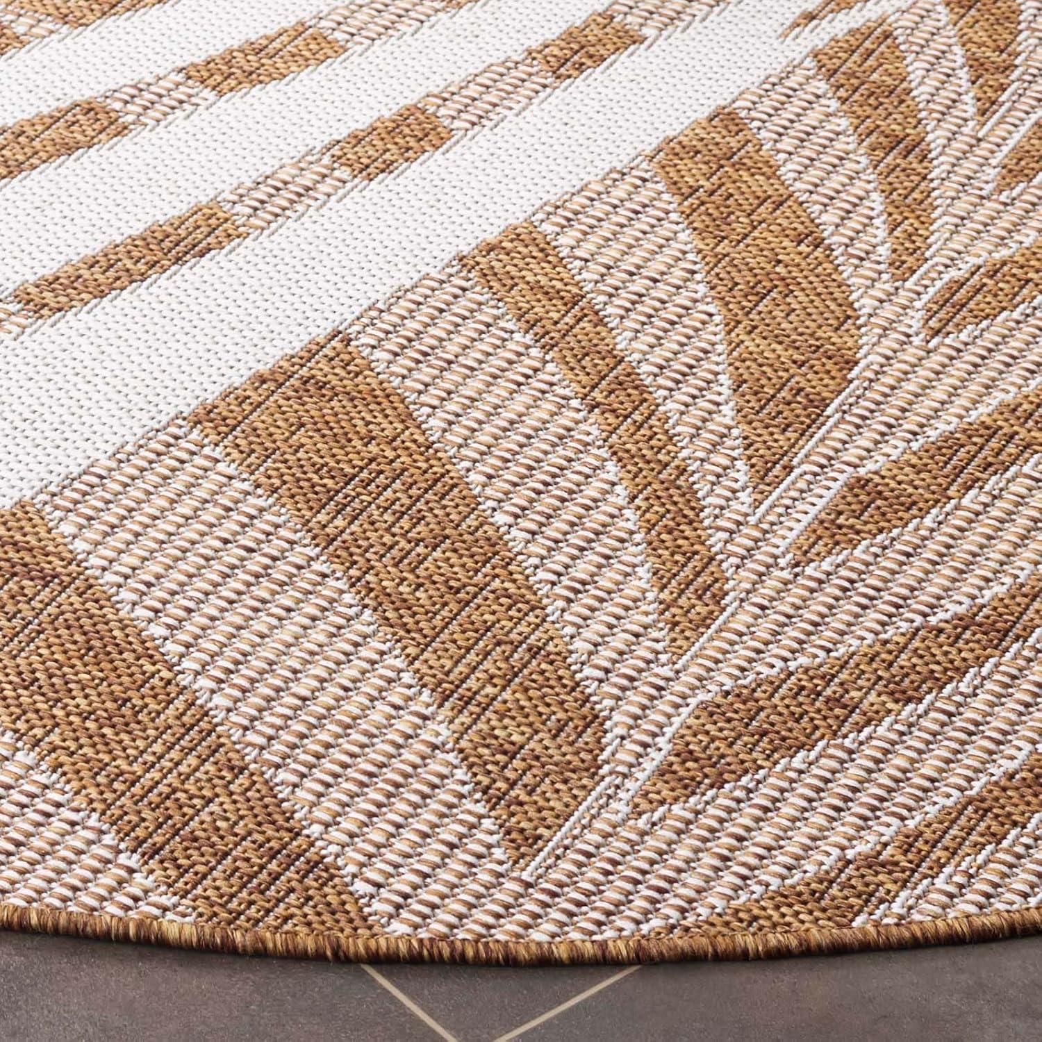 image:imageSAFAVIEH Washable Rug Outdoor Beach House Collection 8 x 10 Blue amp Ivory NonShedding amp Easy to Clean Ideal for Patio Backyard Mudroom BHS294MBrownIvory