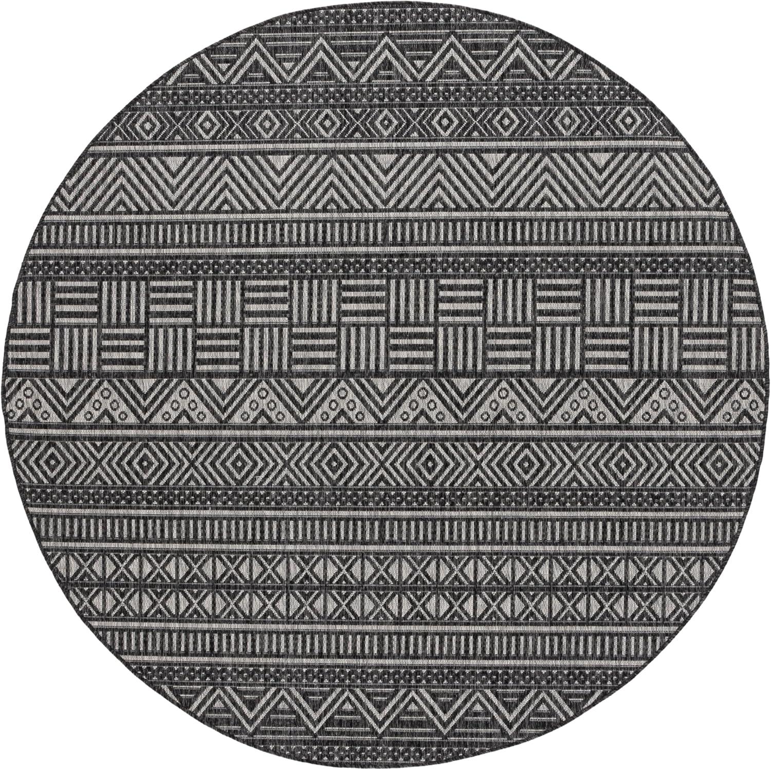 image:imageSAFAVIEH Washable Rug Outdoor Beach House Collection 8 x 10 Charcoal amp Grey NonShedding amp Easy to Clean Ideal for Patio Backyard Mudroom BHS288HCharcoalGrey