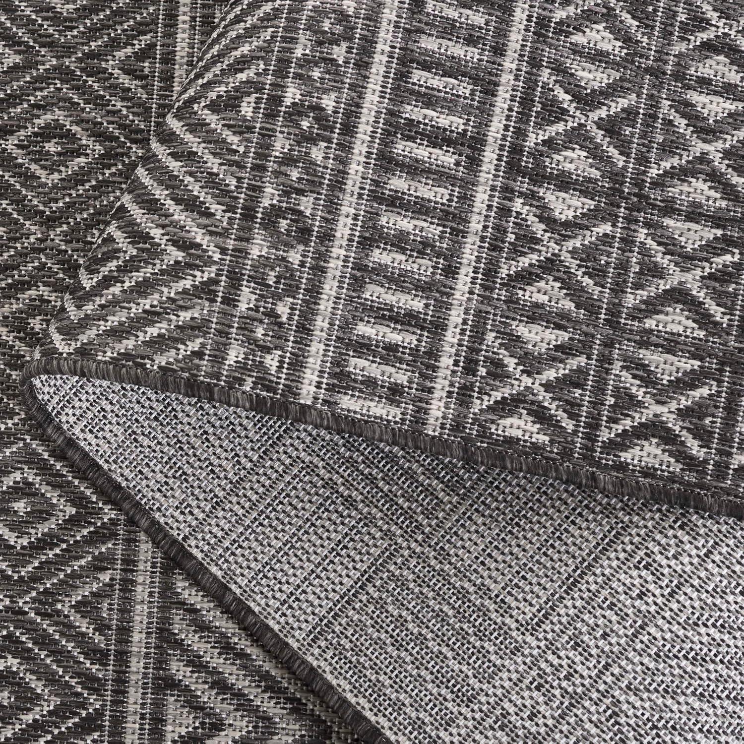 image:imageSAFAVIEH Washable Rug Outdoor Beach House Collection 8 x 10 Charcoal amp Grey NonShedding amp Easy to Clean Ideal for Patio Backyard Mudroom BHS288HCharcoalGrey