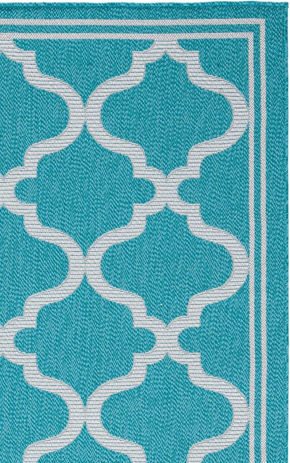 image:imageSAFAVIEH Washable Rug Outdoor Bermuda Collection 8 x 10 Ivory amp Charcoal NonShedding amp Easy to Clean Ideal for Patio Backyard Mudroom BMU810AAquaGrey