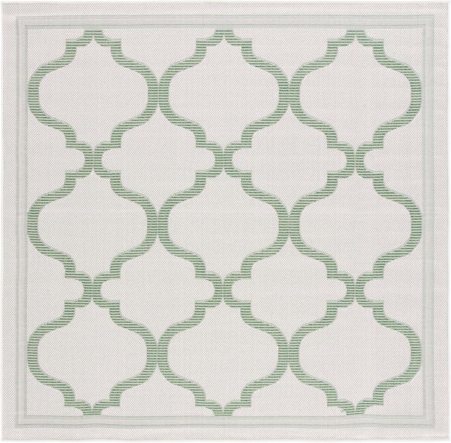 image:imageSAFAVIEH Washable Rug Outdoor Bermuda Collection 8 x 10 Ivory amp Charcoal NonShedding amp Easy to Clean Ideal for Patio Backyard Mudroom BMU810ABeigeGreen