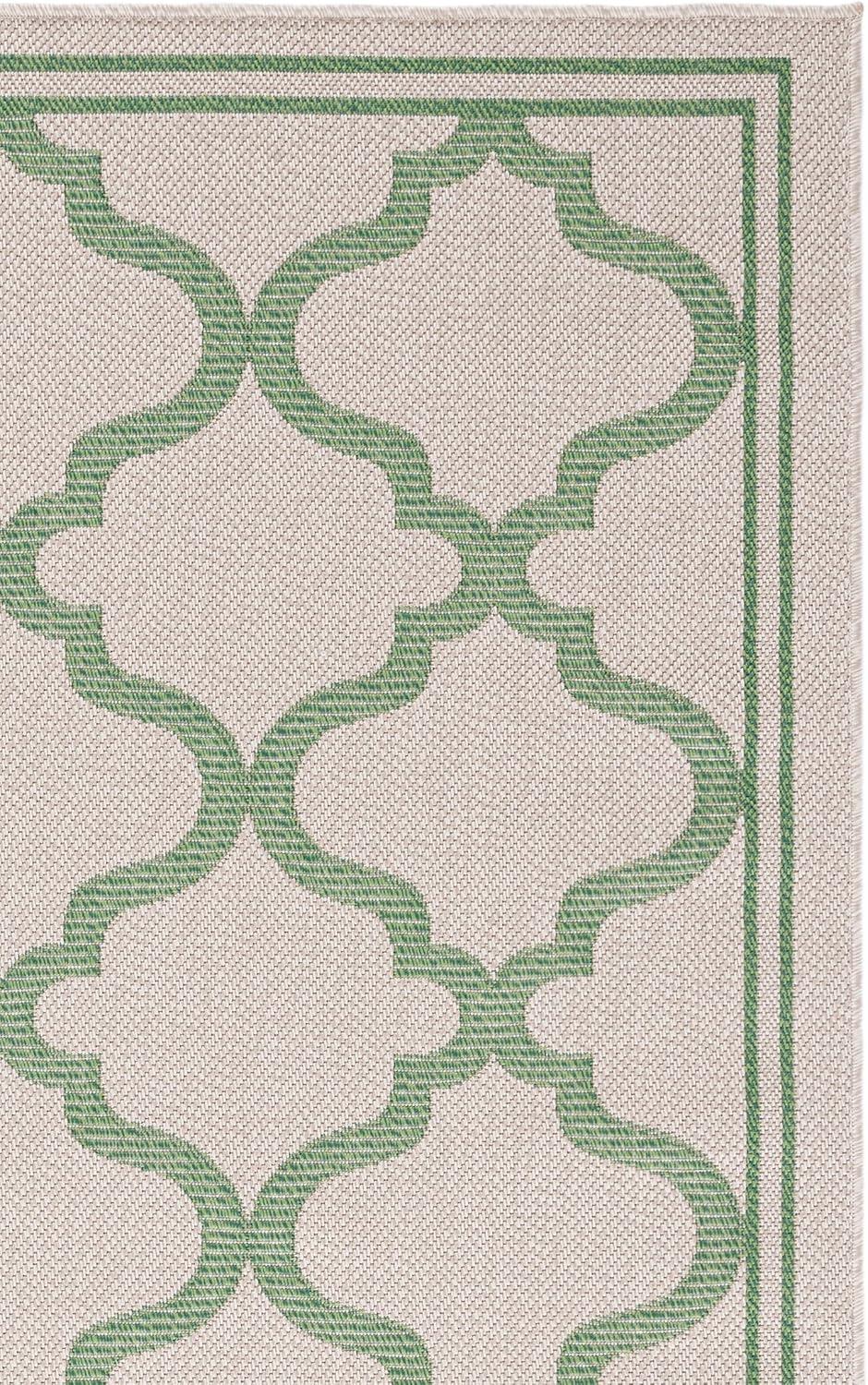image:imageSAFAVIEH Washable Rug Outdoor Bermuda Collection 8 x 10 Ivory amp Charcoal NonShedding amp Easy to Clean Ideal for Patio Backyard Mudroom BMU810ABeigeGreen