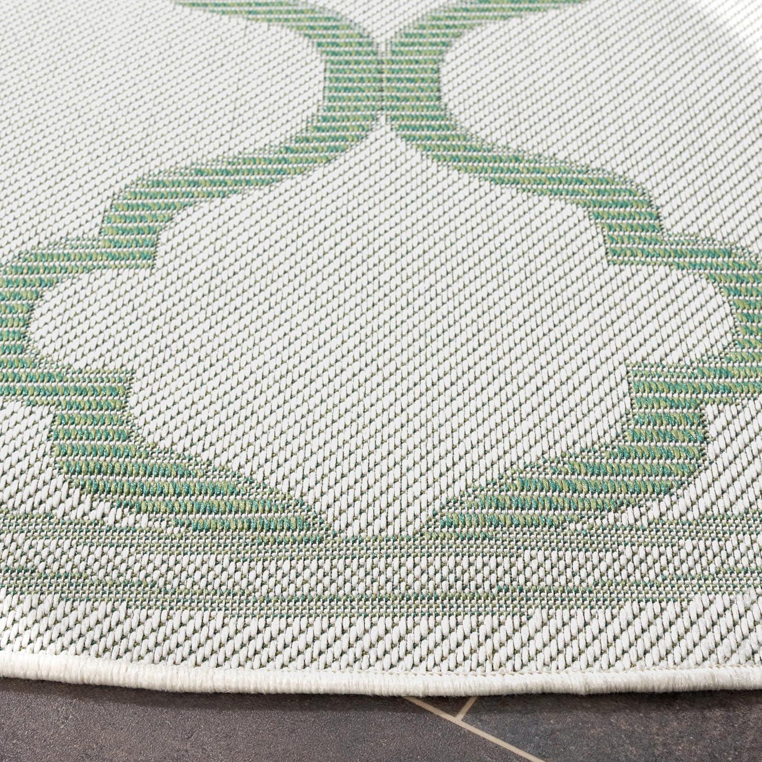 image:imageSAFAVIEH Washable Rug Outdoor Bermuda Collection 8 x 10 Ivory amp Charcoal NonShedding amp Easy to Clean Ideal for Patio Backyard Mudroom BMU810ABeigeGreen
