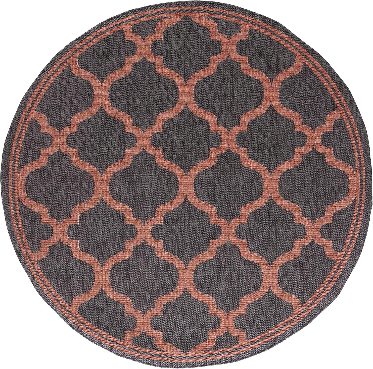 image:imageSAFAVIEH Washable Rug Outdoor Bermuda Collection 8 x 10 Ivory amp Charcoal NonShedding amp Easy to Clean Ideal for Patio Backyard Mudroom BMU810ACharcoalRust