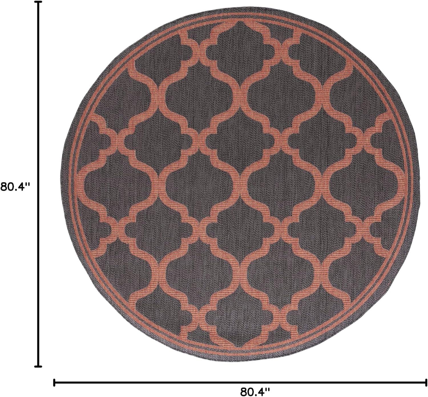 image:imageSAFAVIEH Washable Rug Outdoor Bermuda Collection 8 x 10 Ivory amp Charcoal NonShedding amp Easy to Clean Ideal for Patio Backyard Mudroom BMU810ACharcoalRust