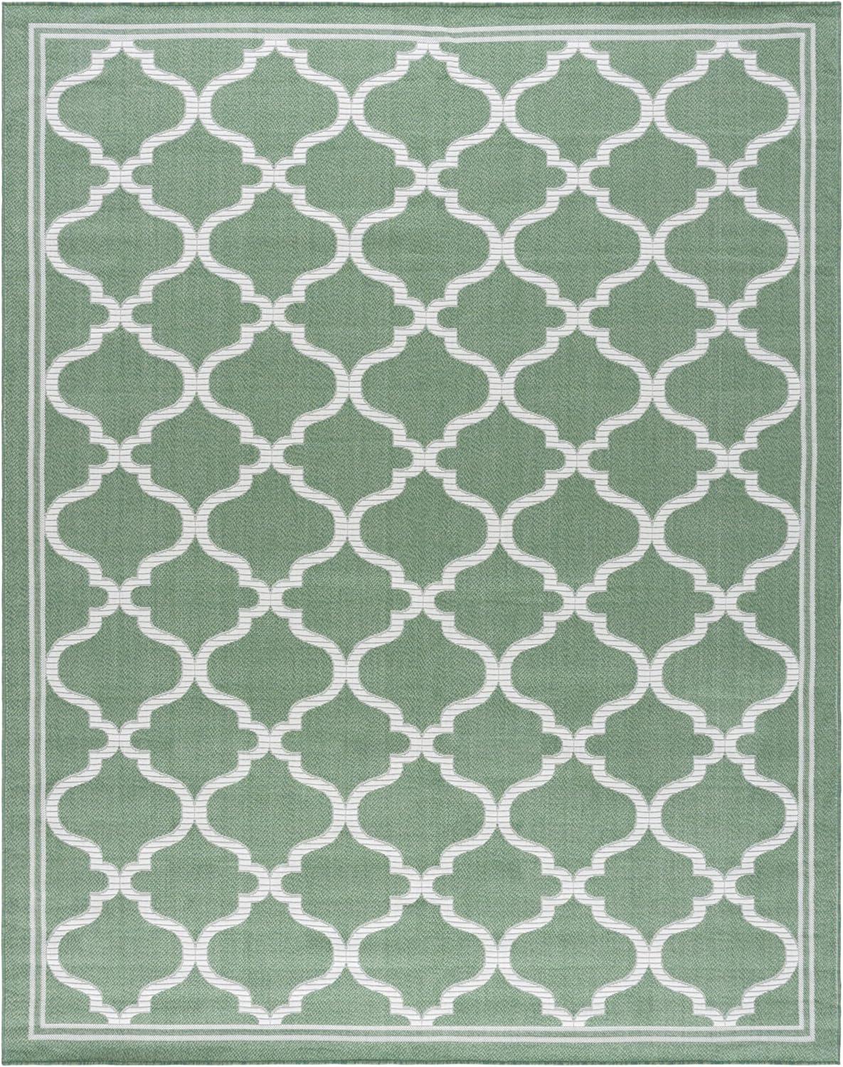 image:imageSAFAVIEH Washable Rug Outdoor Bermuda Collection 8 x 10 Ivory amp Charcoal NonShedding amp Easy to Clean Ideal for Patio Backyard Mudroom BMU810AGreenIvory