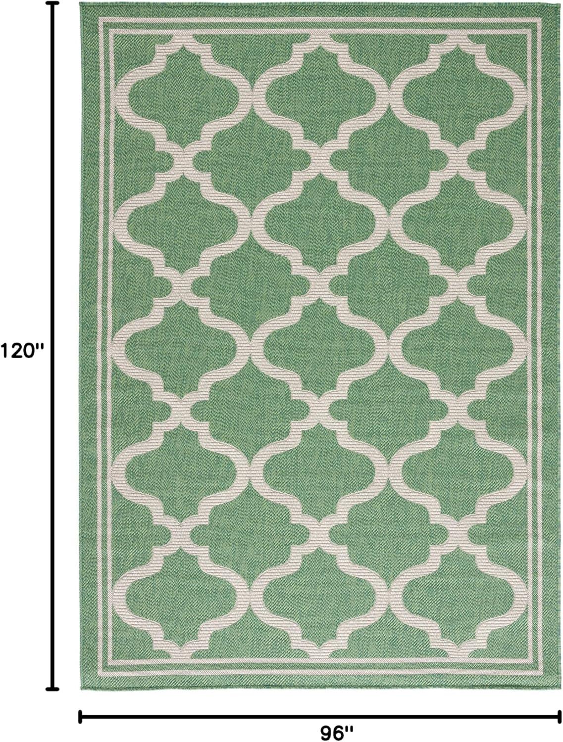 image:imageSAFAVIEH Washable Rug Outdoor Bermuda Collection 8 x 10 Ivory amp Charcoal NonShedding amp Easy to Clean Ideal for Patio Backyard Mudroom BMU810AGreenBeige