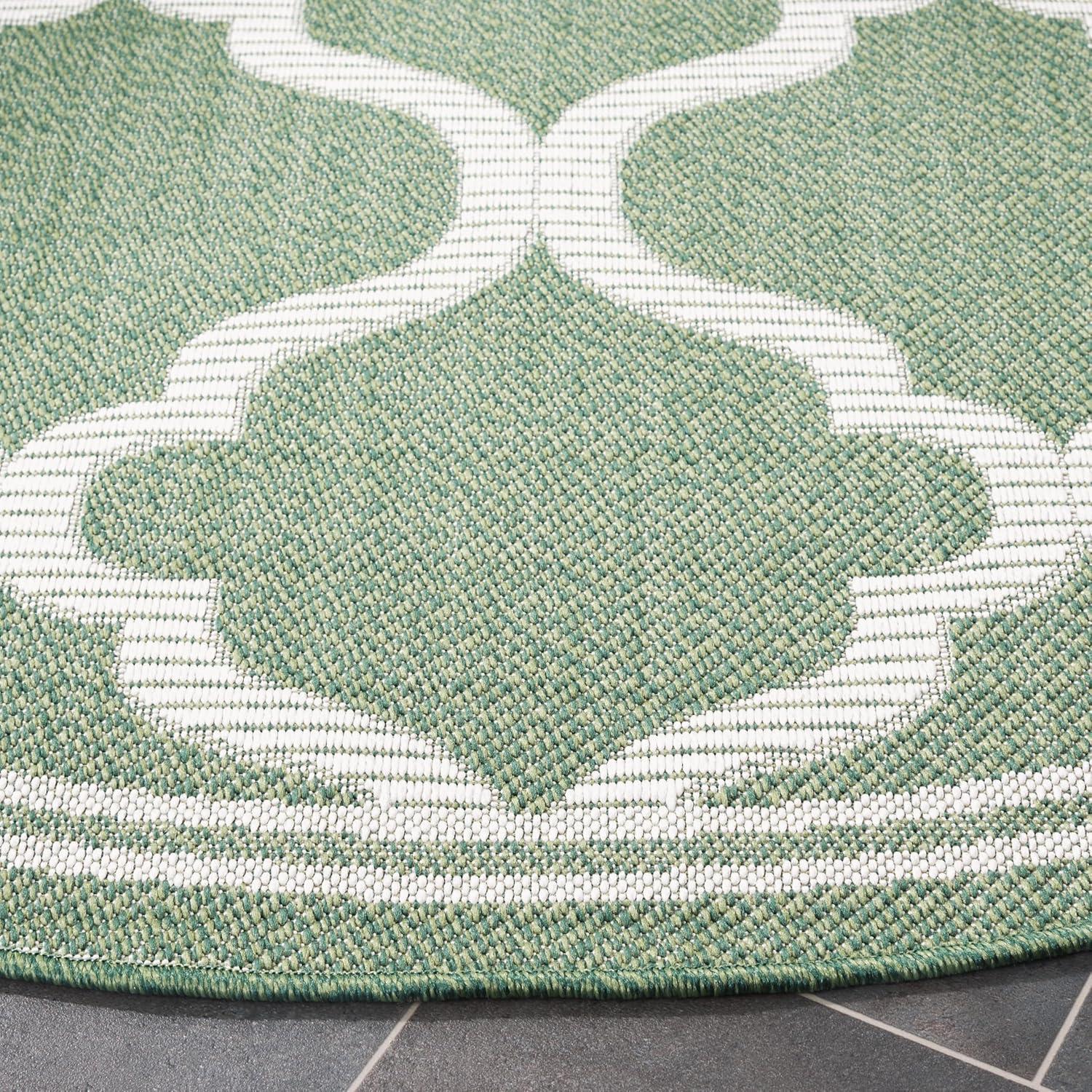 image:imageSAFAVIEH Washable Rug Outdoor Bermuda Collection 8 x 10 Ivory amp Charcoal NonShedding amp Easy to Clean Ideal for Patio Backyard Mudroom BMU810AGreenIvory