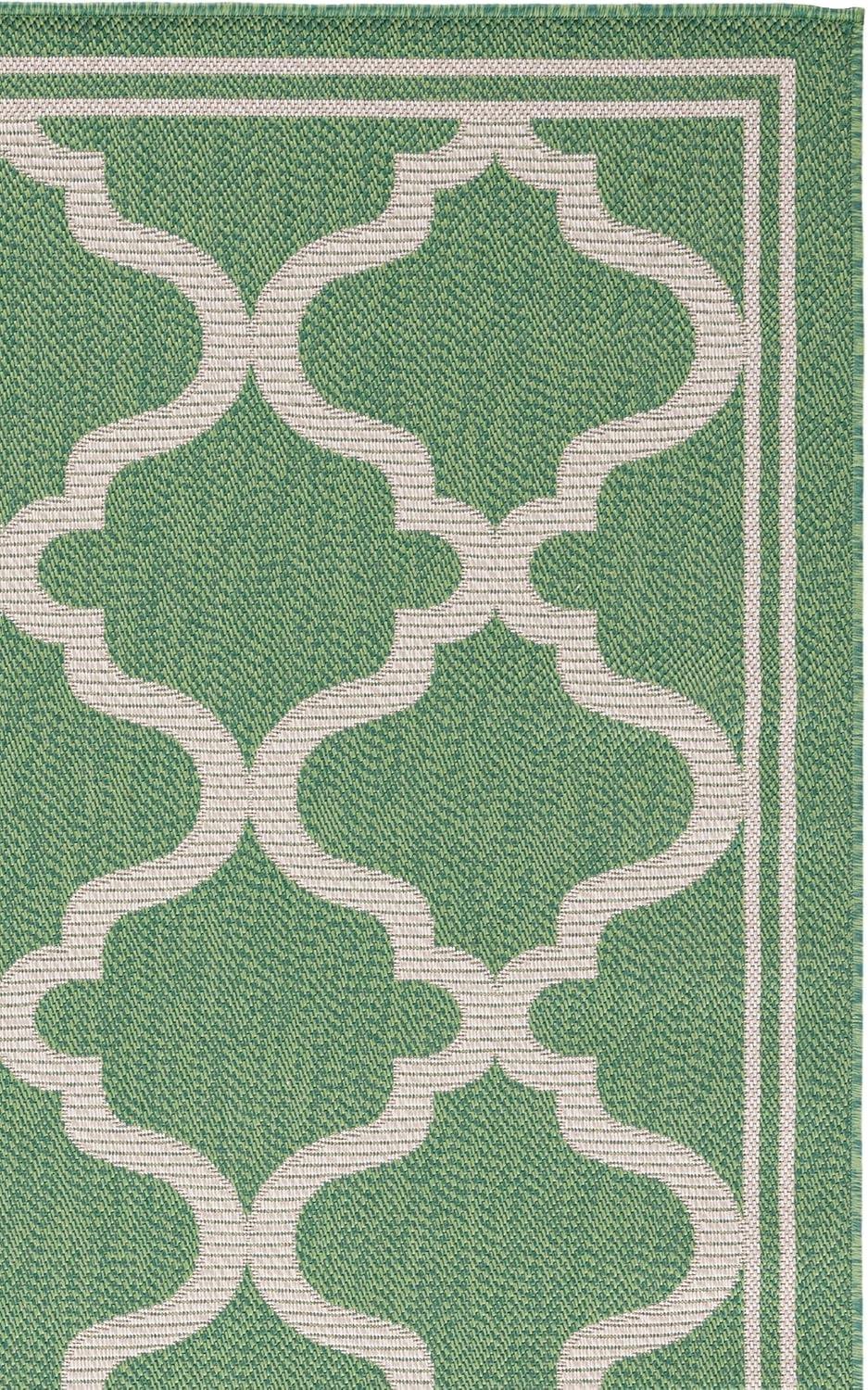 image:imageSAFAVIEH Washable Rug Outdoor Bermuda Collection 8 x 10 Ivory amp Charcoal NonShedding amp Easy to Clean Ideal for Patio Backyard Mudroom BMU810AGreenBeige