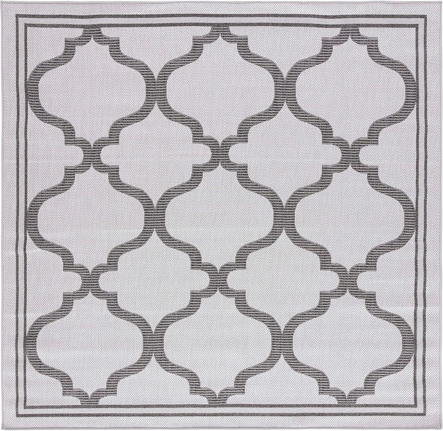 image:imageSAFAVIEH Washable Rug Outdoor Bermuda Collection 8 x 10 Ivory amp Charcoal NonShedding amp Easy to Clean Ideal for Patio Backyard Mudroom BMU810AGreyBrown
