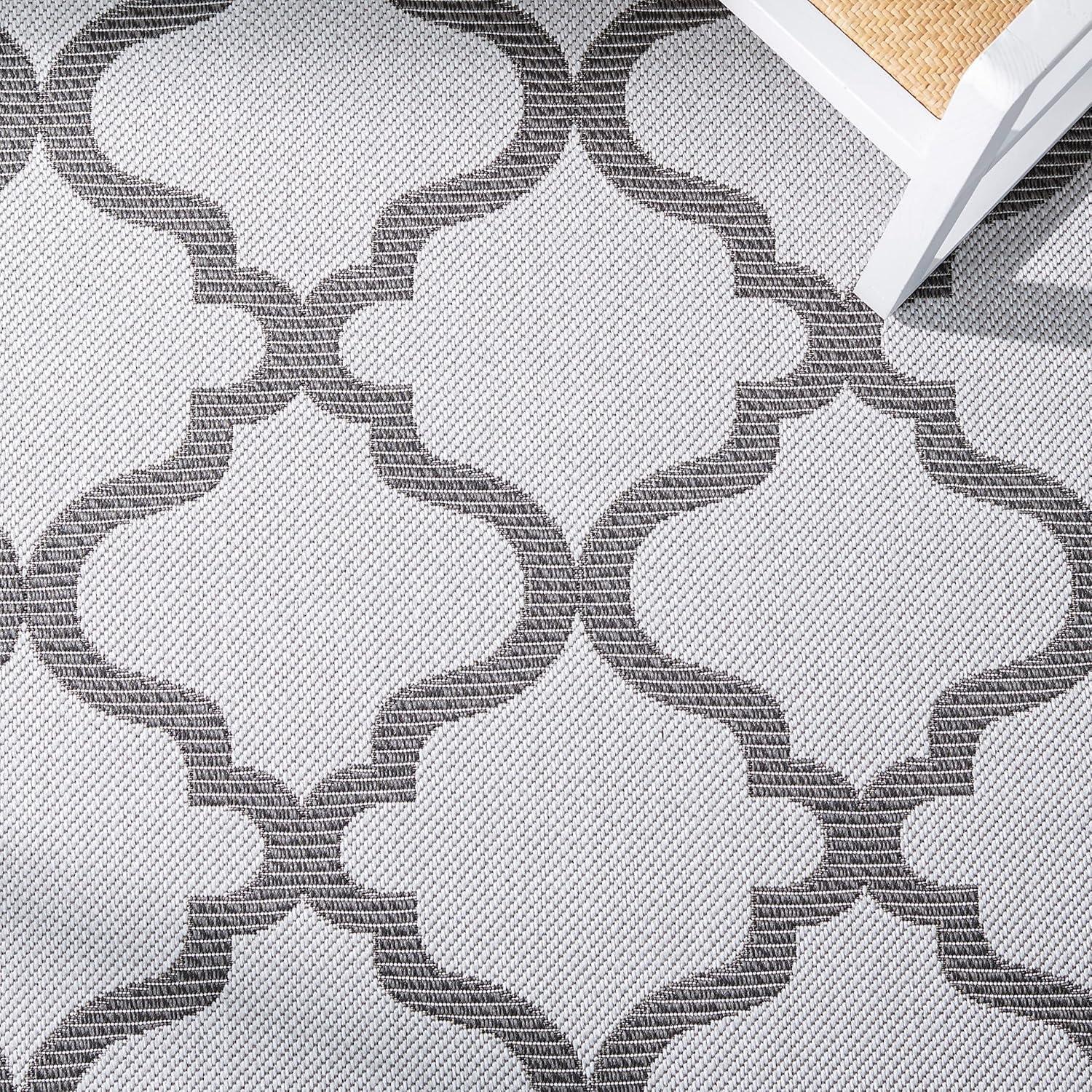 image:imageSAFAVIEH Washable Rug Outdoor Bermuda Collection 8 x 10 Ivory amp Charcoal NonShedding amp Easy to Clean Ideal for Patio Backyard Mudroom BMU810AGreyBrown