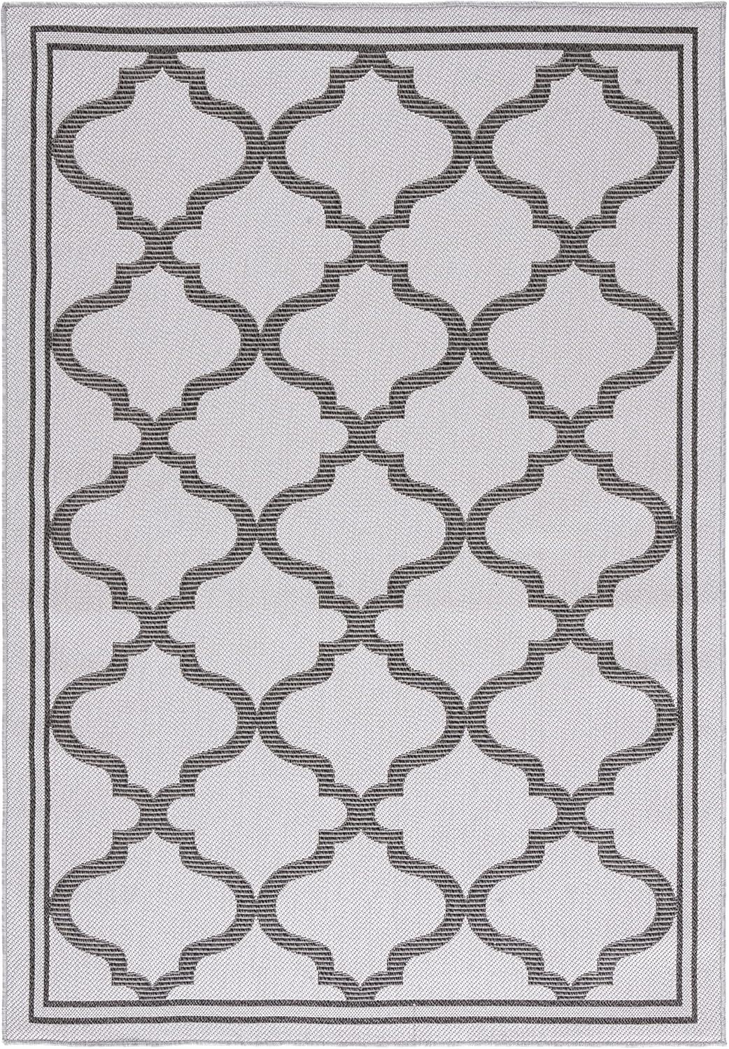 image:imageSAFAVIEH Washable Rug Outdoor Bermuda Collection 8 x 10 Ivory amp Charcoal NonShedding amp Easy to Clean Ideal for Patio Backyard Mudroom BMU810AGreyBrown