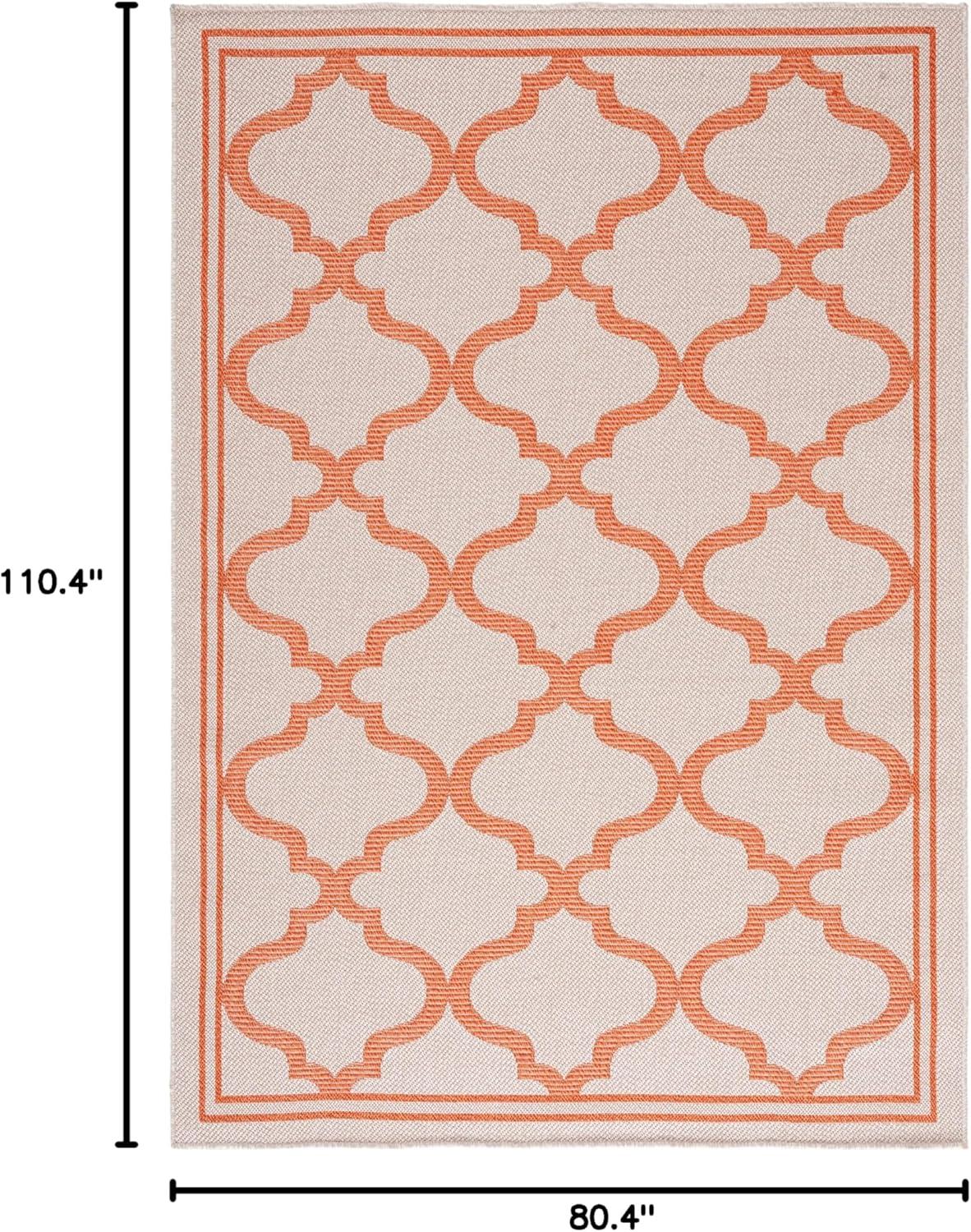 image:imageSAFAVIEH Washable Rug Outdoor Bermuda Collection 8 x 10 Ivory amp Charcoal NonShedding amp Easy to Clean Ideal for Patio Backyard Mudroom BMU810AIvoryRust