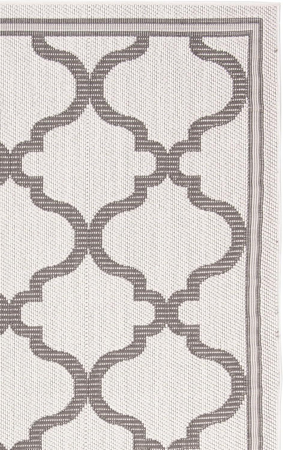 image:imageSAFAVIEH Washable Rug Outdoor Bermuda Collection 8 x 10 Ivory amp Charcoal NonShedding amp Easy to Clean Ideal for Patio Backyard Mudroom BMU810AIvoryGrey