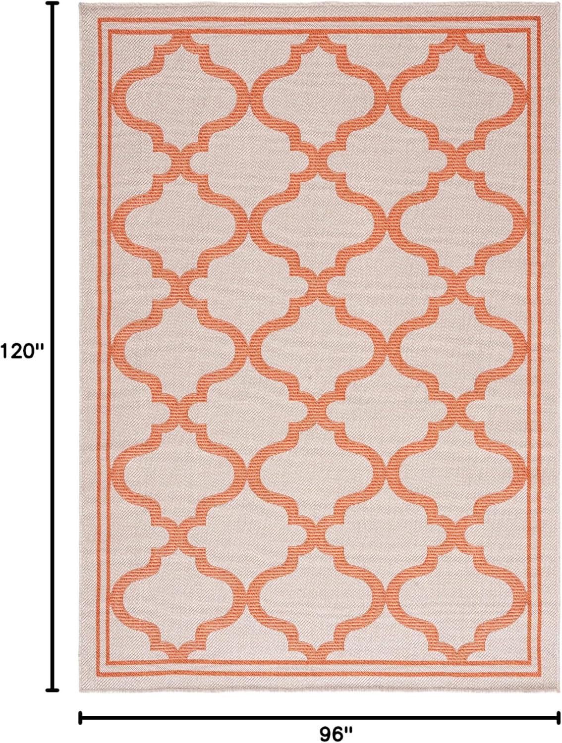 image:imageSAFAVIEH Washable Rug Outdoor Bermuda Collection 8 x 10 Ivory amp Charcoal NonShedding amp Easy to Clean Ideal for Patio Backyard Mudroom BMU810AIvoryRust